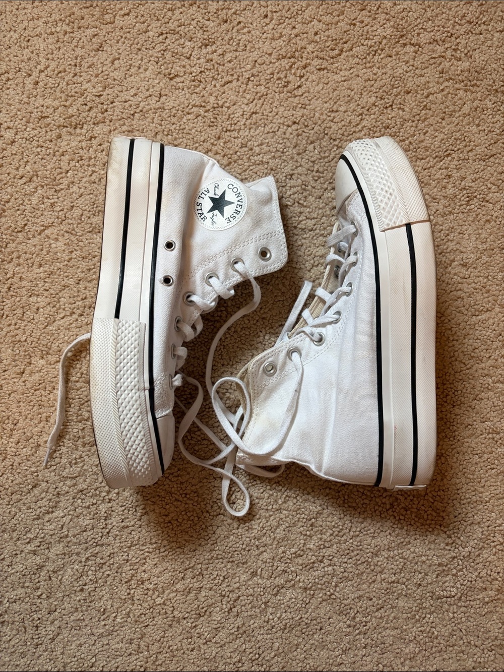 Converse White High-Top Platform Womenβs Sneakers